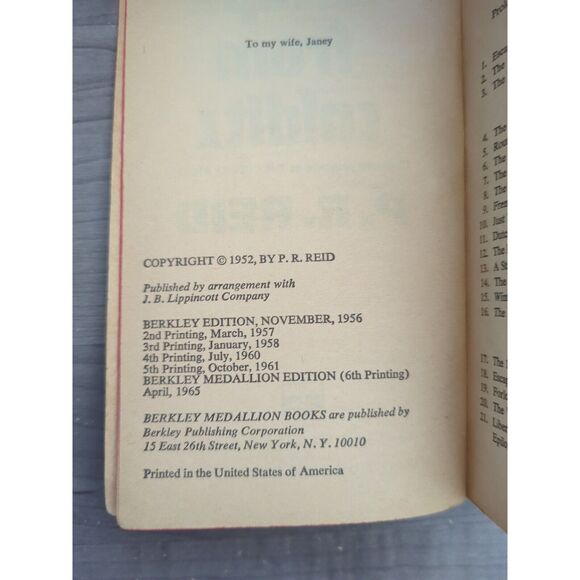 ESCAPE FROM COLDITZ BY P. R. REID 1965 VINTAGE BERKLEY BOOKS WORLD WAR 2 HISTORY - Picture 4 of 5